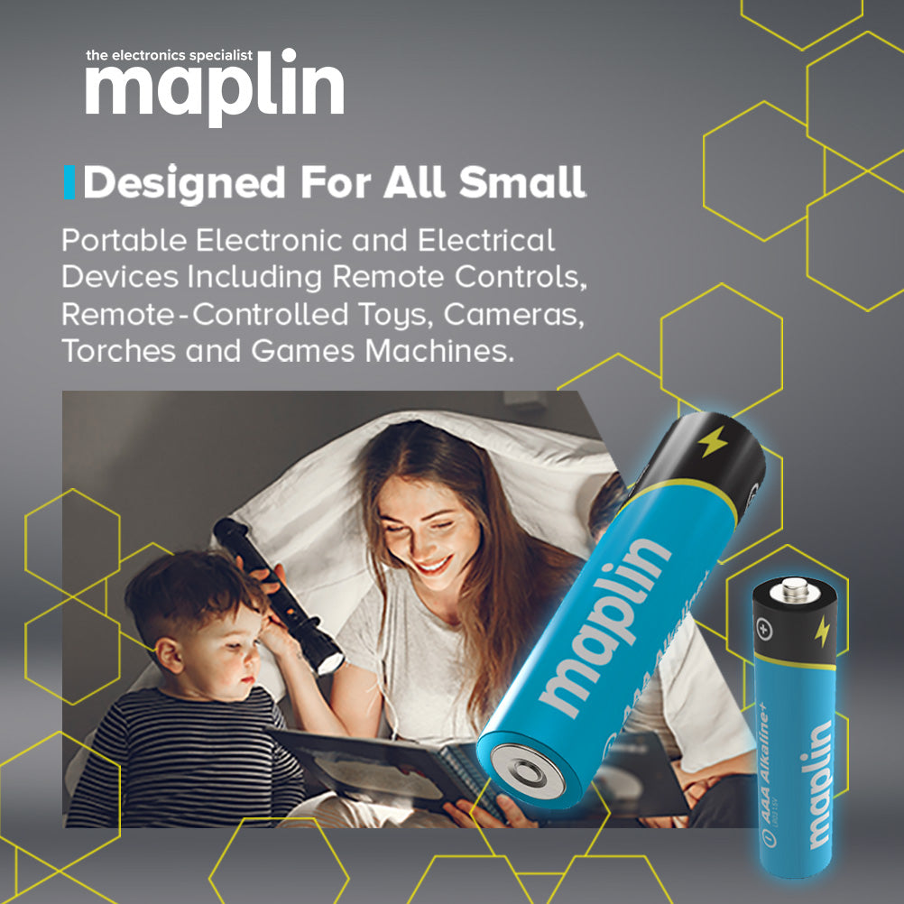 Maplin 12x AA LR6 / 6x AAA LR03 7 Years Shelf Life 1.5V High Performance Alkaline Batteries - maplin.co.uk