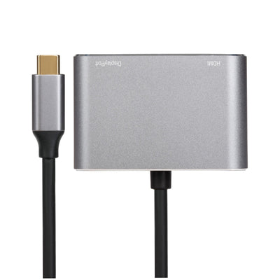 Nikkai USB-C Multiport Hub to HDMI 4K / DisplayPort - Silver - maplin.co.uk