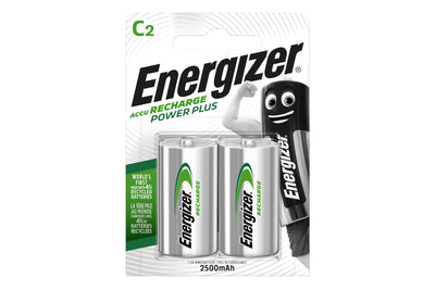 Energizer C Size 2500mAh Recharge Power Plus Batteries - Pack of 2 - maplin.co.uk