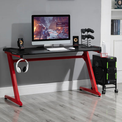 Maplin Large Gaming Desk with Cup Holder, Headphone Hook & Cable Management - maplin.co.uk