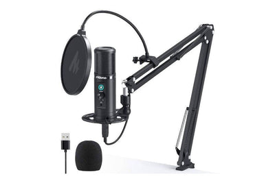 Maono USB Cardioid Professional Microphone with Boom Arm - maplin.co.uk